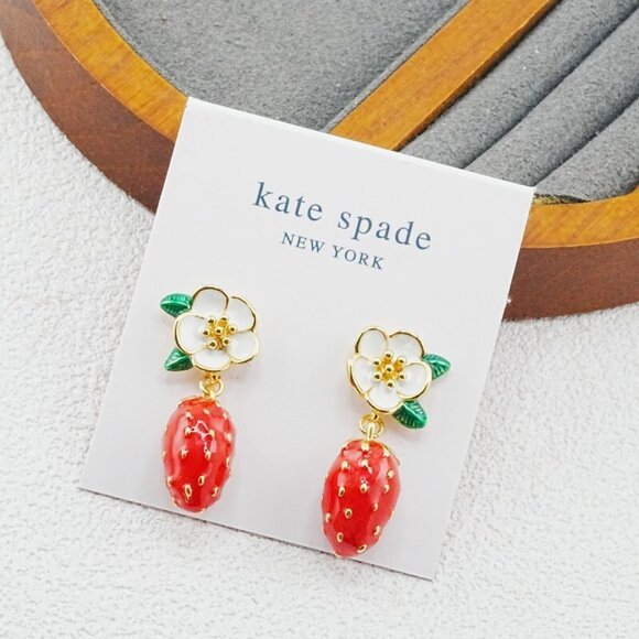 Kate Spade Strawberry Earrings - Picture 2 of 5